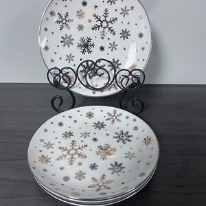 Better Homes And Gardens Gold Snowflake Salad Plates set of 4